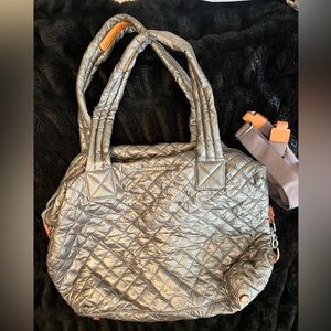 MZ Wallace Sutton Metallic Quilted Tote